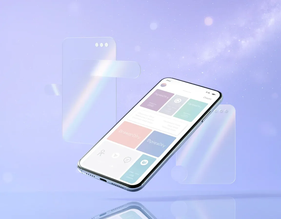 E-commerce mobile app on a phone mockup